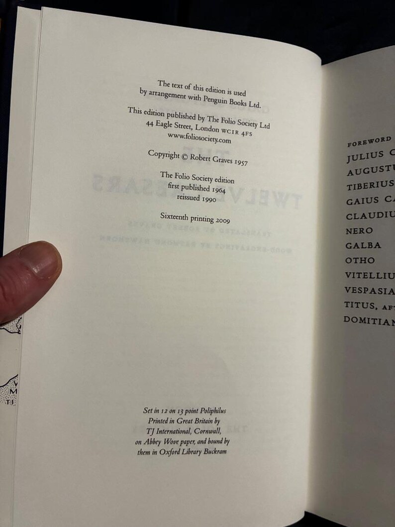 The Twelve Caesars by Suetonius First Edition 16th Printing Fine image 5