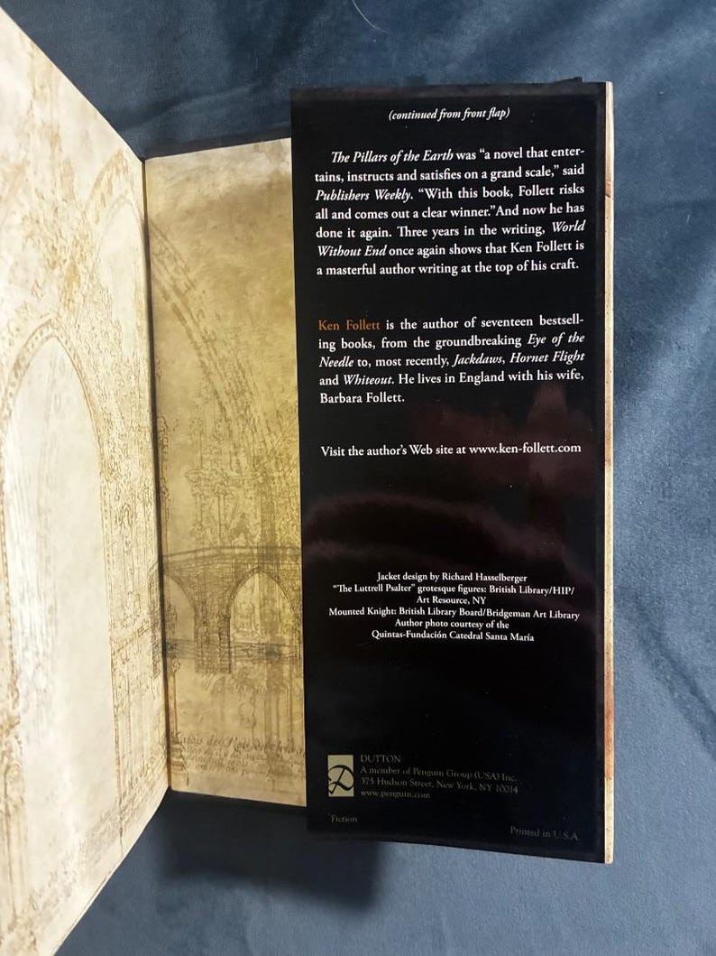 Un mundo sin fin, de Ken Follett: Primera edición en tapa dura (2007) imagen 3