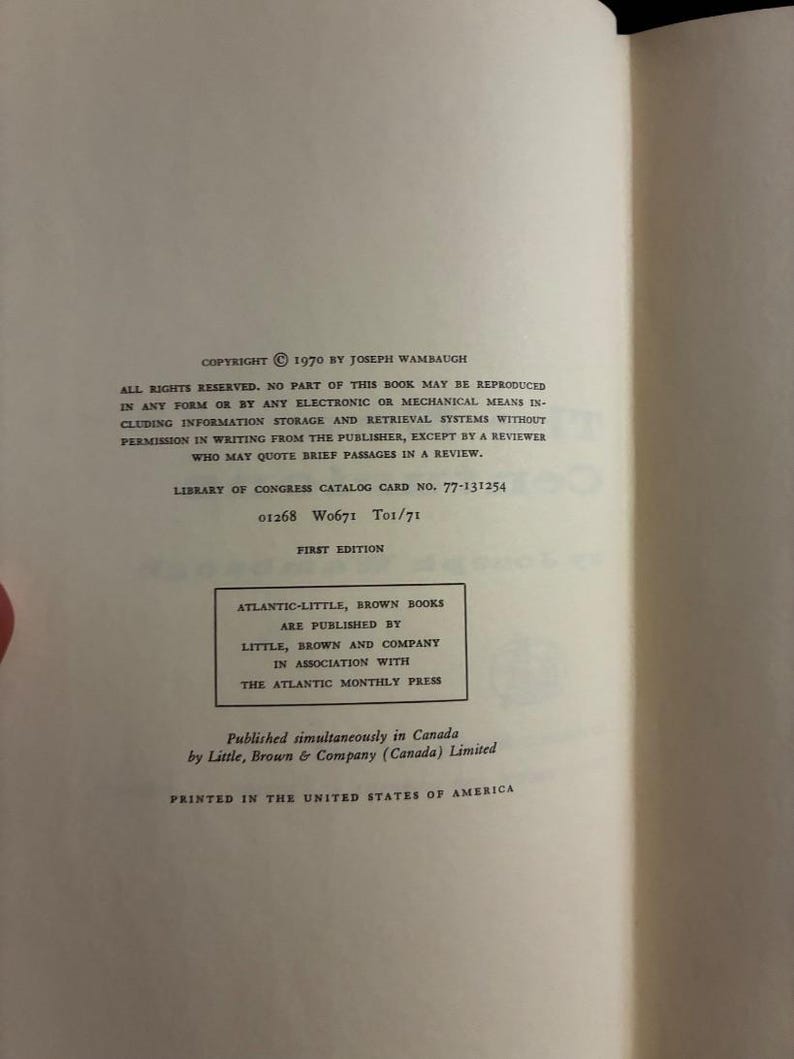 The New Centurions by Joseph Wambaugh 1970 Little, Brown Edition Very Good/Good image 3