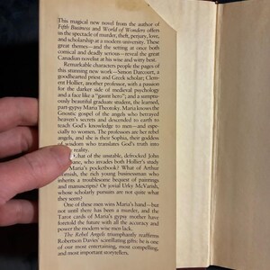 Os Anjos Rebeldes, de Robertson Davies, 1982, Primeira Edição, Segunda Impressão, Quase Perfeito/Bom, Capa Dura imagem 2