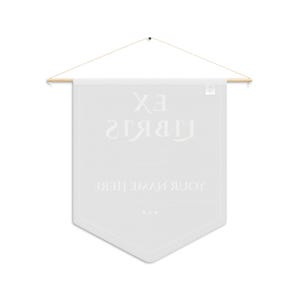 Customizable Bookplate Pennant | Ex Libris Navy Personalized Library Banner image 4
