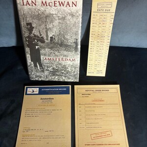 Amsterdam by Ian McEwan Signed 1998 First Edition First Printing Fine/Near Fine image 1