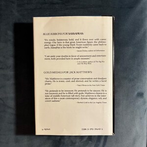 Sassafras van Jack Matthews, 1983, eerste editie, eerste druk, bijna perfecte staat. afbeelding 6