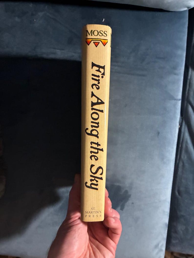 Vuur langs de hemel door Robert Moss, 1992, eerste editie, eerste druk, in uitstekende/bijna perfecte staat. afbeelding 8
