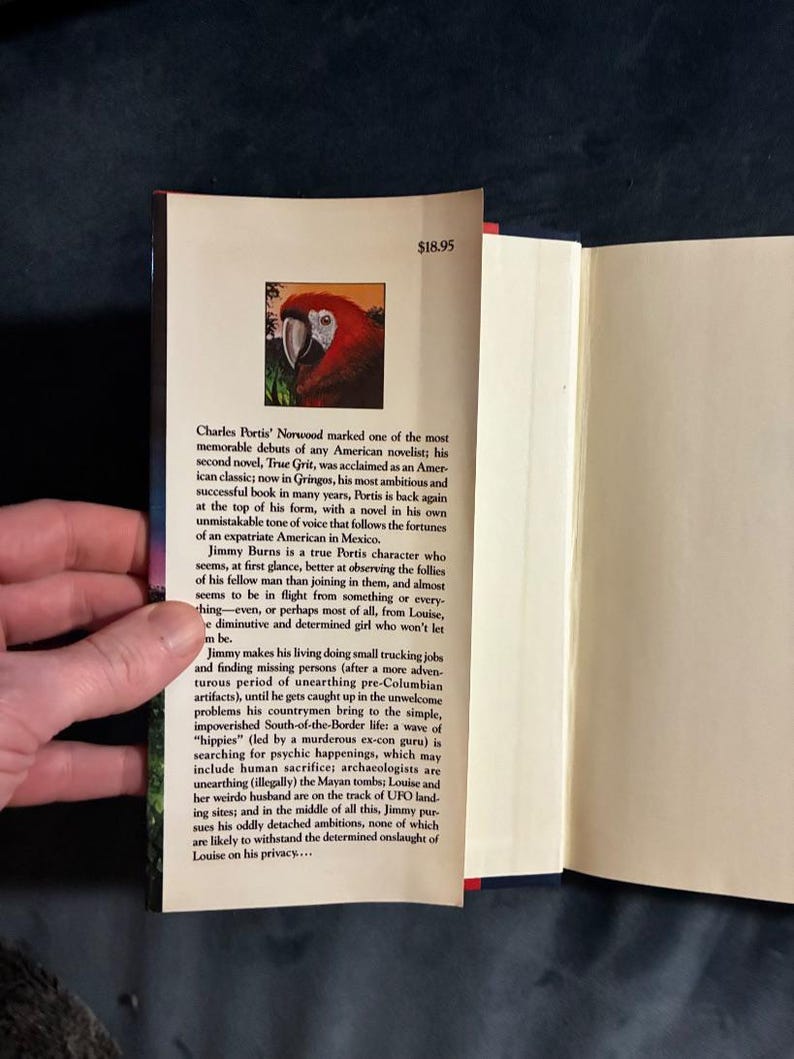 Gringos by Charles Portis 1991 First Edition First Printing Fine/Near Fine Hardcover image 2