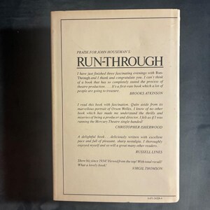 Front and Center by John Houseman 1979 First Edition First Printing Fine/Near Fine Hardcover image 7