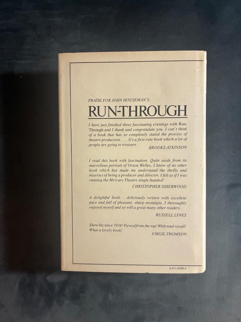 Front and Center by John Houseman 1979 First Edition First Printing Fine/Near Fine Hardcover image 7