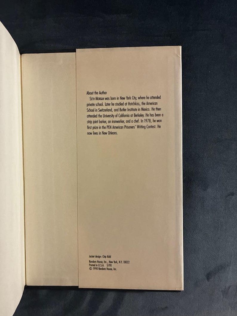 Homeboy by Seth Morgan 1990 First Edition First Printing Near Fine/VG+ image 5