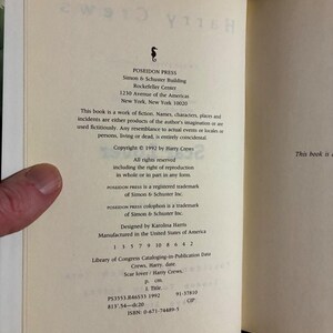 Scar Lover by Harry Crews 1992 First Edition First Printing Near Fine/Near Fine Hardcover image 4