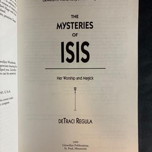 The Mysteries of Isis: Her Worship and Magick by deTraci Regula 1999 First Edition Third Printing Very Good Paperback image 4