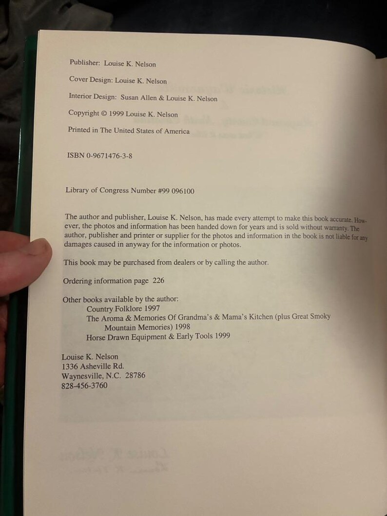Waynesville y el condado de Haywood históricos, Carolina del Norte: "¿Cómo era?" por Louise K. Nelson, 1999. Primera edición, primera impresión. imagen 3
