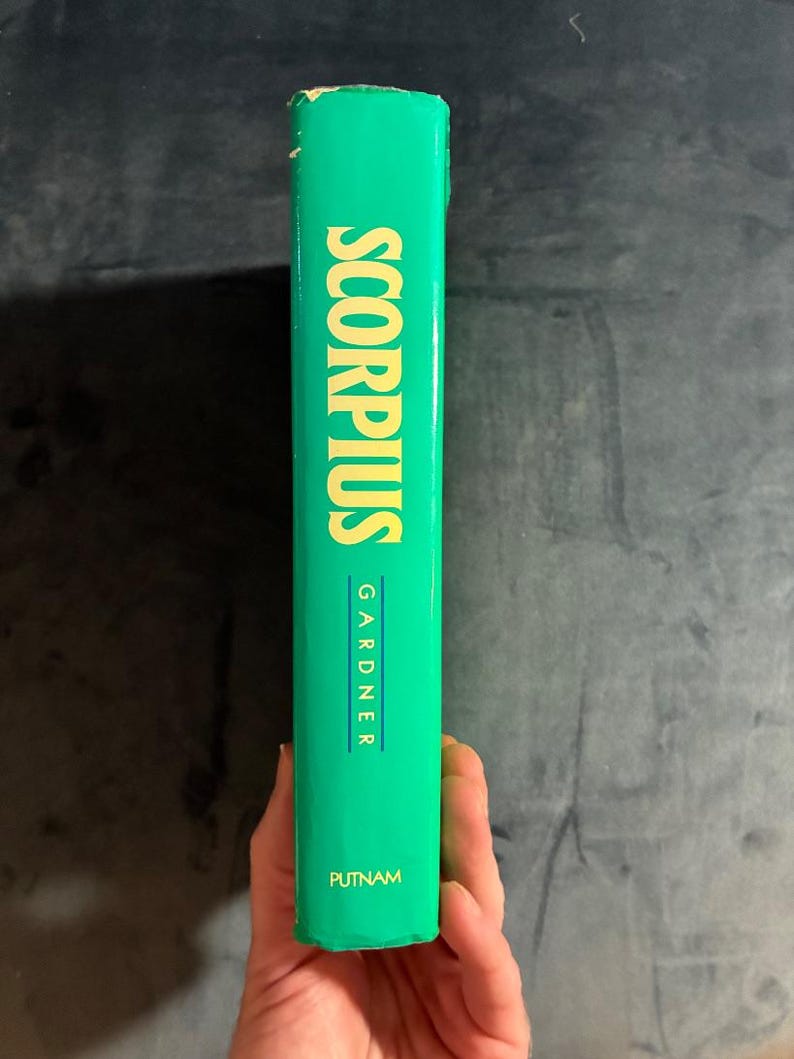 Scorpius by John Gardner 1988 First Edition First Printing Near Fine/VG+ Hardcover image 5