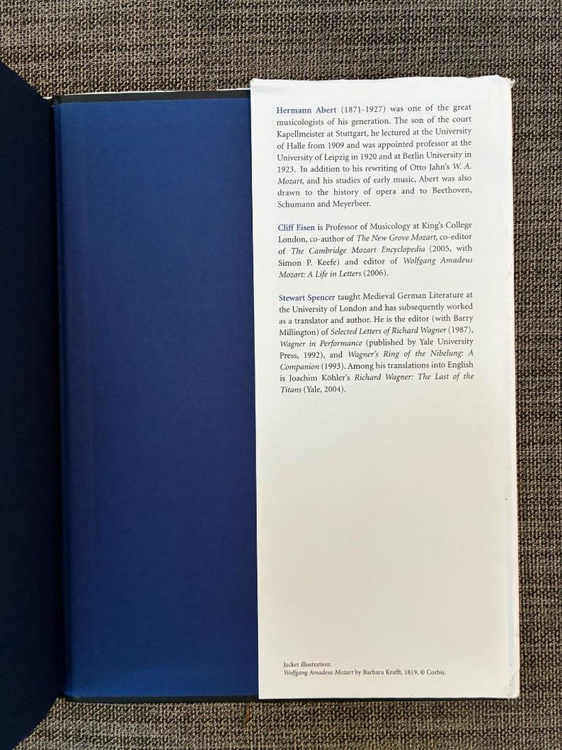 W. A. Mozart by Hermann Abert 2007 First Edition First Printing Fine/VG+ Hardcover image 5