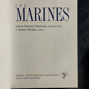 The Marines by Simmons and Moskin; 1998 First Edition Hardcover image 3