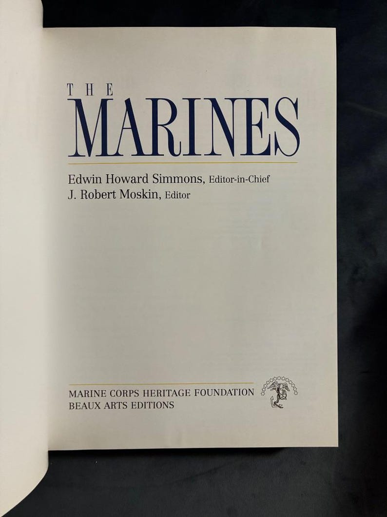 The Marines by Simmons and Moskin; 1998 First Edition Hardcover image 3
