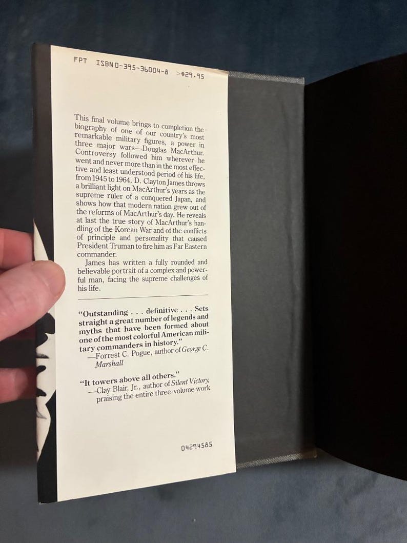 The Years of MacArthur, Volume III: Triumph and Disaster 1945-1964 by D. Clayton James First Edition First Printing Near Fine/Near Fine image 3