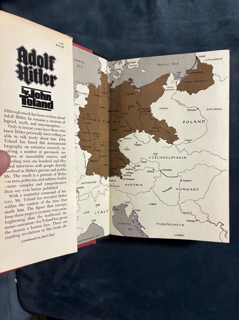 Adolf Hitler av John Toland 1976 Första upplagan Senare tryckning Mycket bra/Bra bild 2