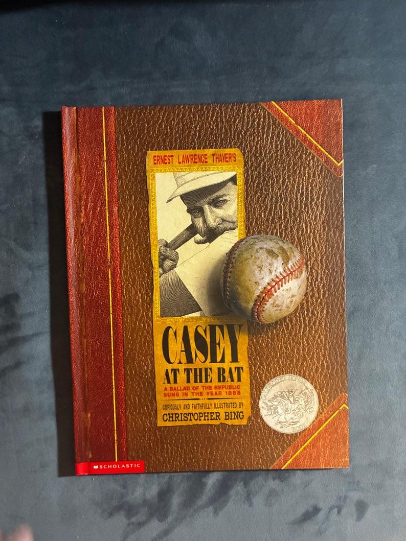 Casey at the Bat: A Ballad of the Republic Sung in the Year 1888 by Ernest Lawrence Thayer; illustrated by Christopher Bing 2001 Scholastic image 1
