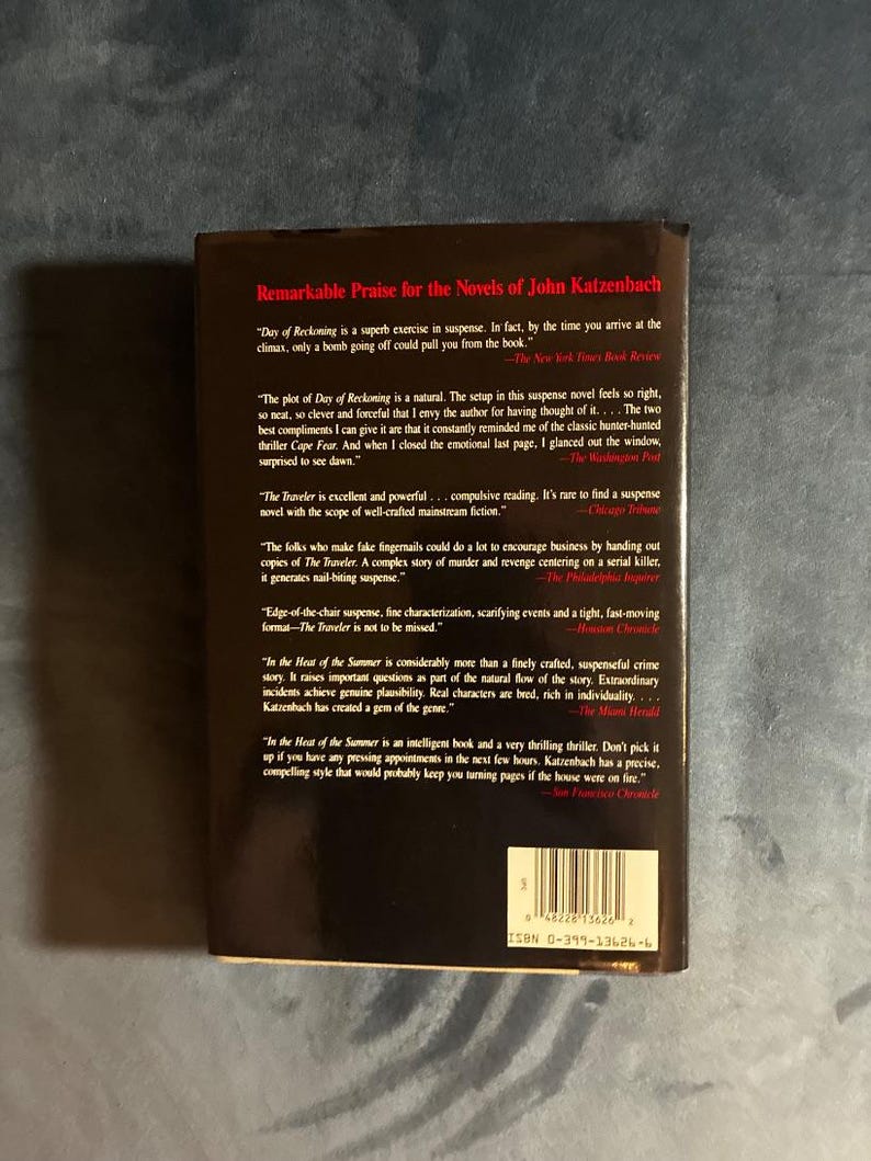Just Cause by John Katzenbach 1992 First Edition First Printing Fine/Near Fine image 6