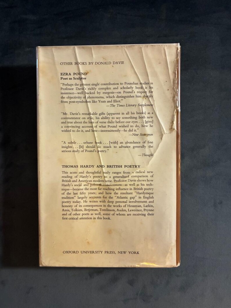 Poemas completos 1950-1970 de Donald Davie, 1972. Primera edición, primera impresión. Muy buen estado/buen estado. Tapa dura. imagen 7