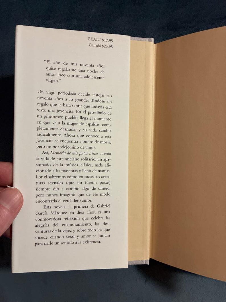Memória das minhas putas tristes, de Gabriel García Márquez. Primeira edição, primeira impressão. Quase perfeito/Quase perfeito. Capa dura. imagem 4