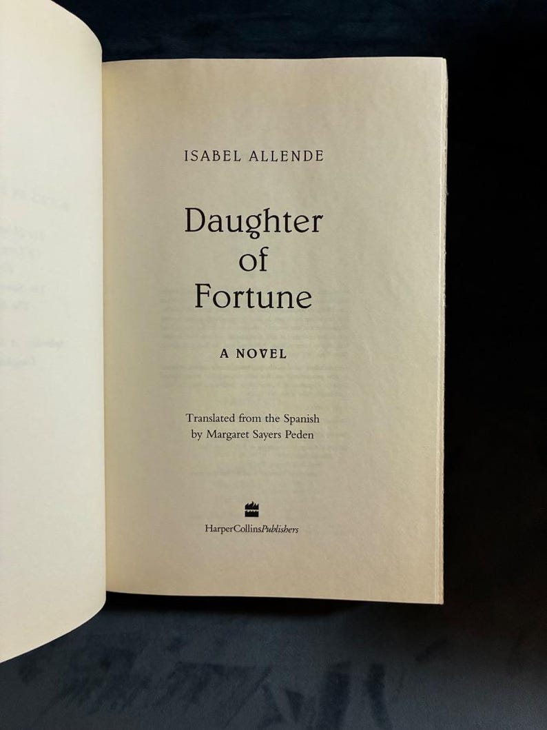 Hija de la fortuna, de Isabel Allende: Primera edición, primera impresión (Excelente estado/Casi excelente estado) imagen 5