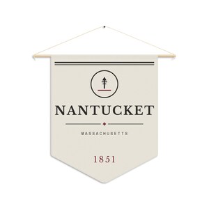 Nantucket Pennant, Literary Wall Art, Moby Dick Print, Coastal Decor image 3
