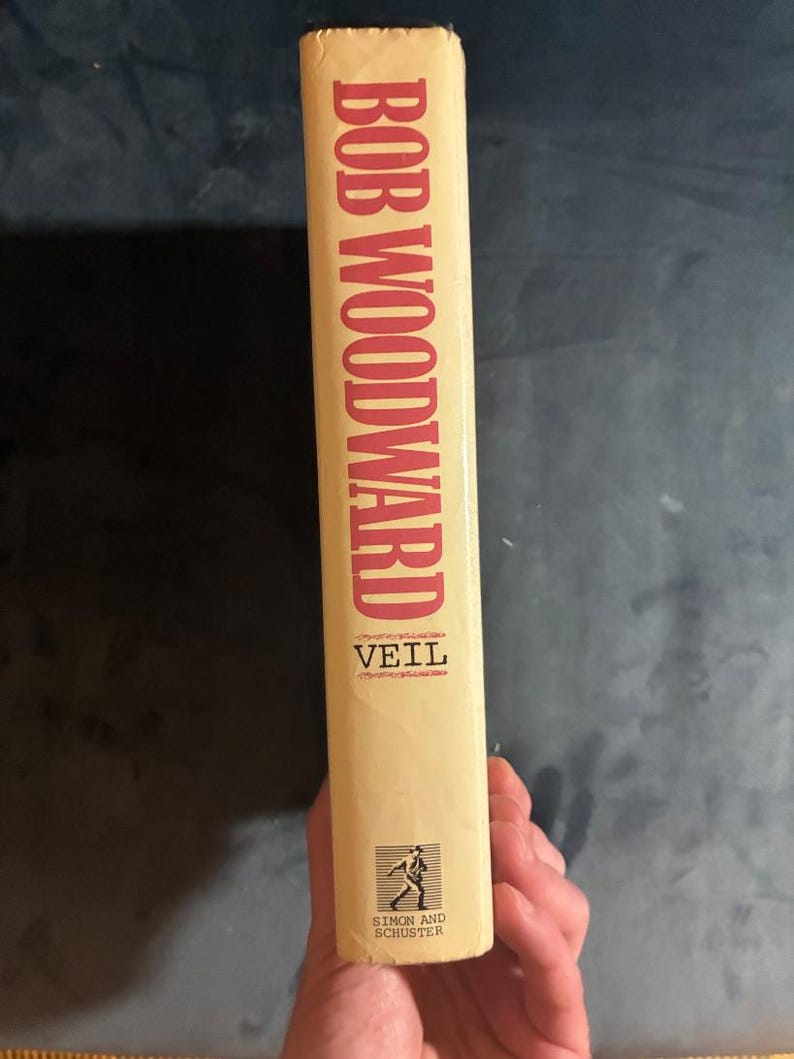 VELO: Las guerras secretas de la CIA 1981-1987 por Bob Woodward 1987 Primera edición Primera impresión Muy buen estado/Buen estado imagen 8