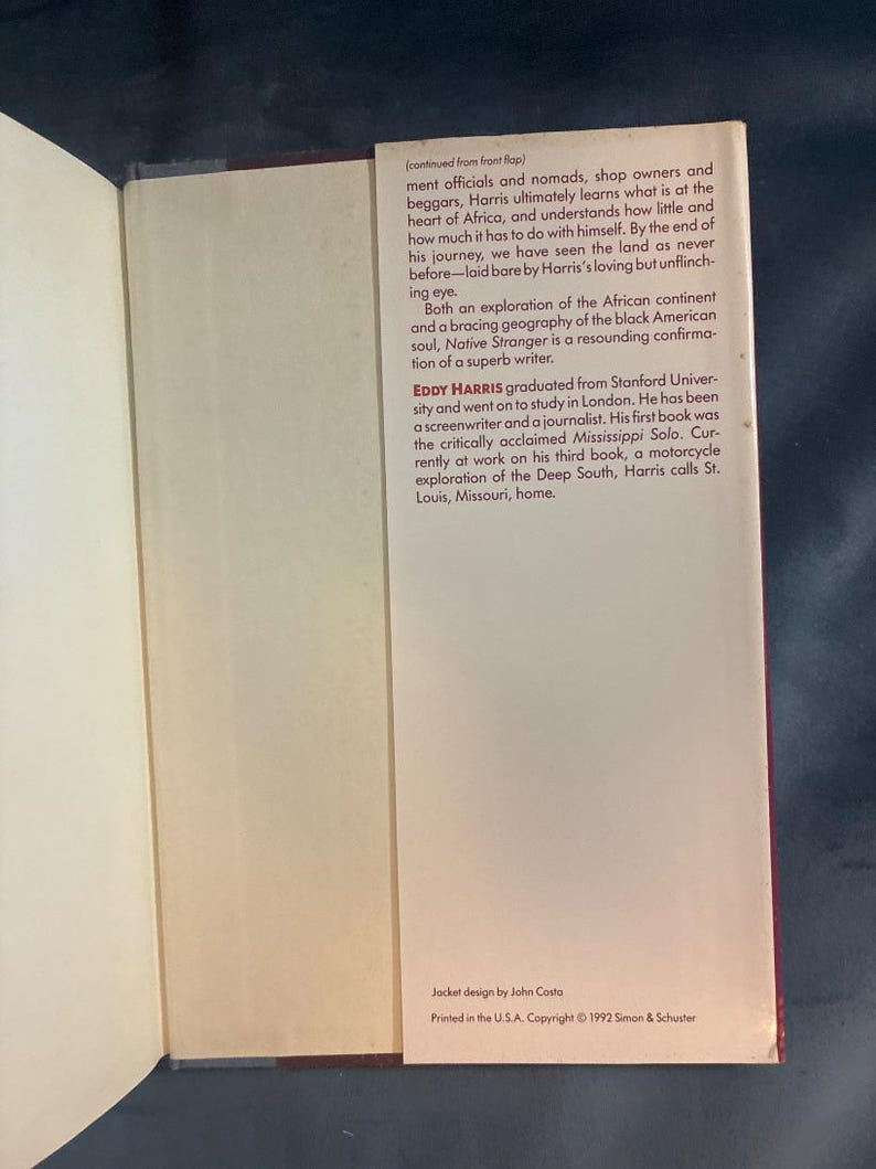 Native Stranger: Black American's Journey into Africa by Eddy L. Harris (Hardcover) image 5