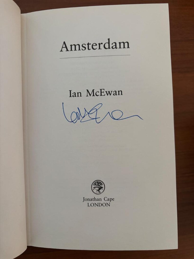 Amsterdam by Ian McEwan Signed 1998 First Edition First Printing Fine/Near Fine image 9