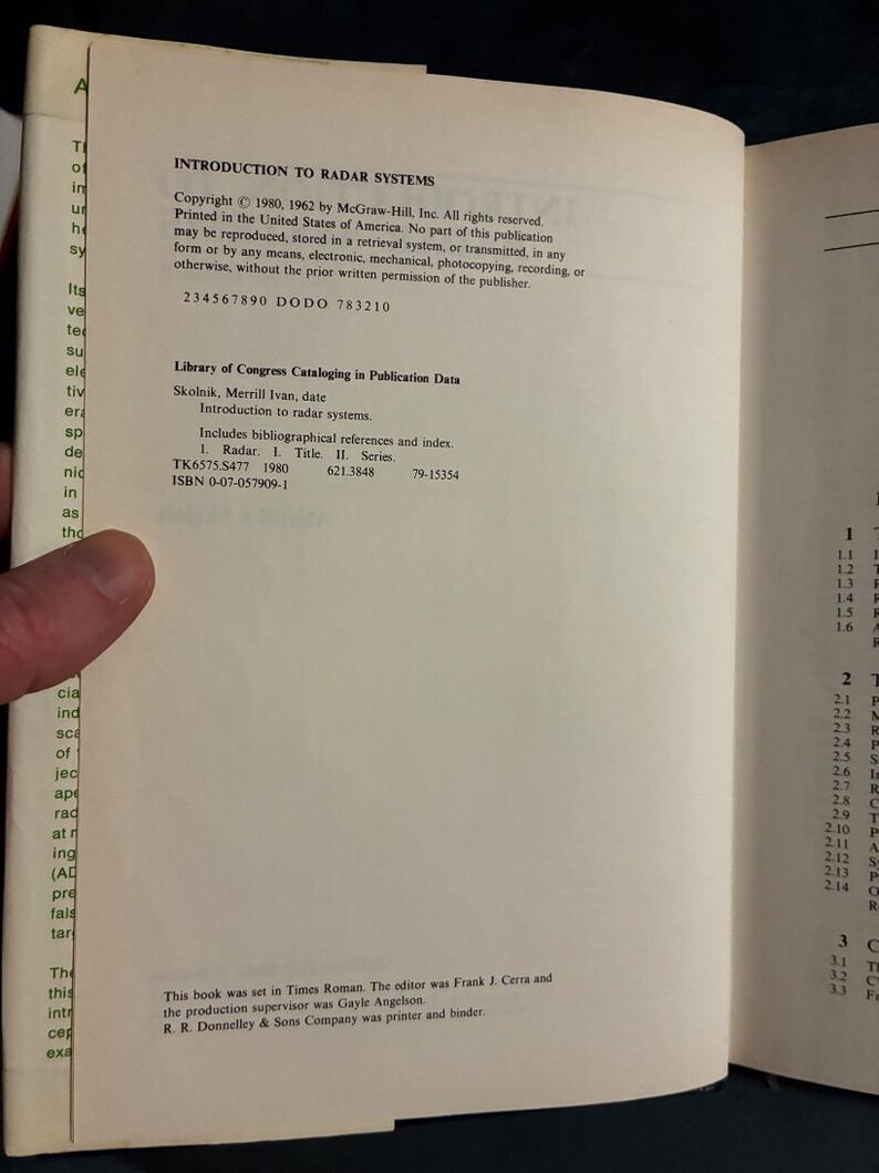 Introduction to Radar Systems by Merrill I. Skolnik 1980 Edition Hardcover image 5
