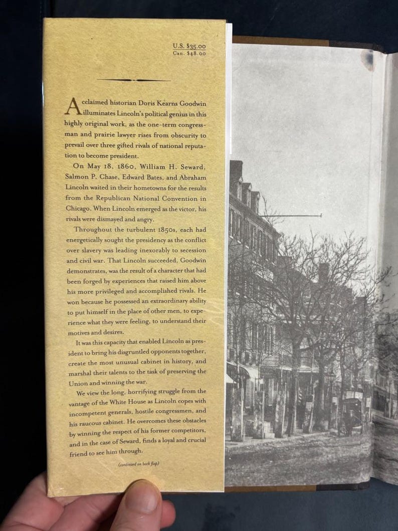 Team of Rivals: Lincoln's Political Genius by Doris Kearns Goodwin, Signed First Edition image 5