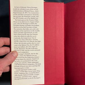 Years of Upheaval by Henry A. Kissinger 1982 Little, Brown Edition Near Fine/Very Good image 2