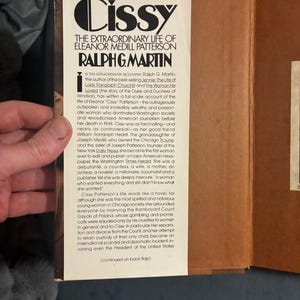 Cissy: The Extraordinary Life of Eleanor Medill Patterson by Ralph G. Martin 1979 First Edition First Printing Very Good/Very Good image 2
