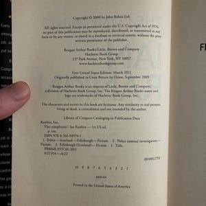 イアン・ランキン著『The Complaints』2011年初版初刷、ハードカバー、美品/ほぼ美品 画像 3