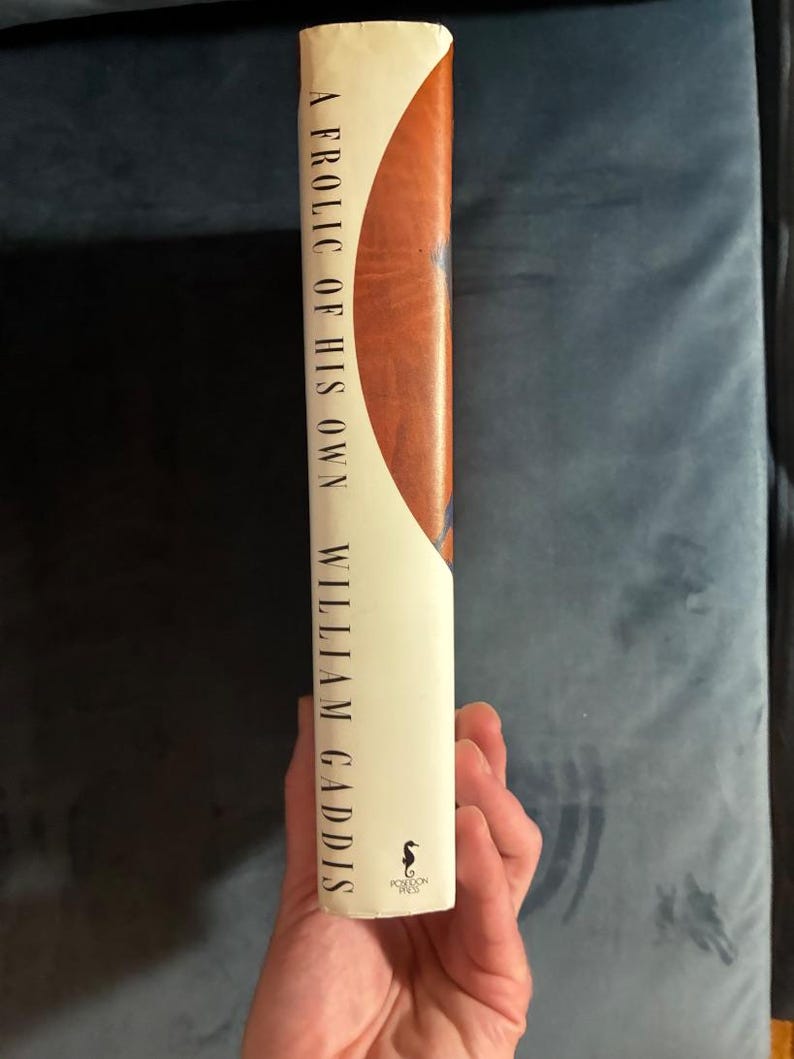 Una aventura propia de William Gaddis, 1994. Primera edición, primera impresión. Casi perfecto/Casi perfecto. imagen 7