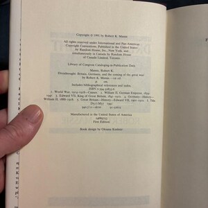Dreadnought: Britain, Germany, and the Coming of the Great War by Robert K. Massie 1991 First Edition First Printing Fine/Near Fine image 3