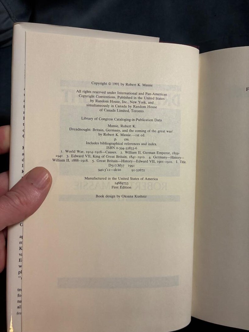 Dreadnought: Britain, Germany, and the Coming of the Great War by Robert K. Massie 1991 First Edition First Printing Fine/Near Fine image 3