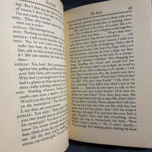 Geen uitweg en de vliegen van Jean-Paul Sartre (vert. Stuart Gilbert) 1949 Eerste editie 5e druk Zeer goede staat afbeelding 8