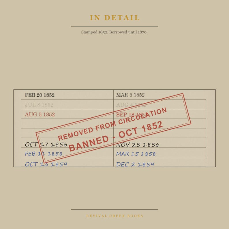 Uncle Tom's Cabin Library Card Print | Banned Book History (Digital Download) image 7