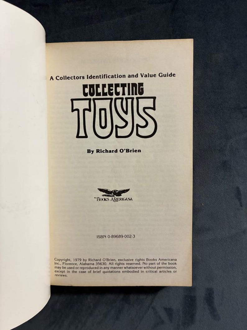 Collecting Toys by Richard O'Brien First Edition Very Good image 3