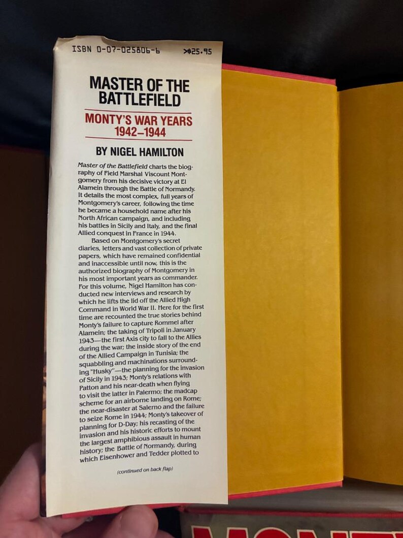 Monty, colección de 3 volúmenes (Marshall Montgomery) de Nigel Hamilton. Primera edición, primera impresión. Tapa dura. En muy buen estado. imagen 9