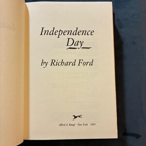 Independence Day by Richard Ford First Edition Second Printing Near Fine/Very Good Hardcover image 5