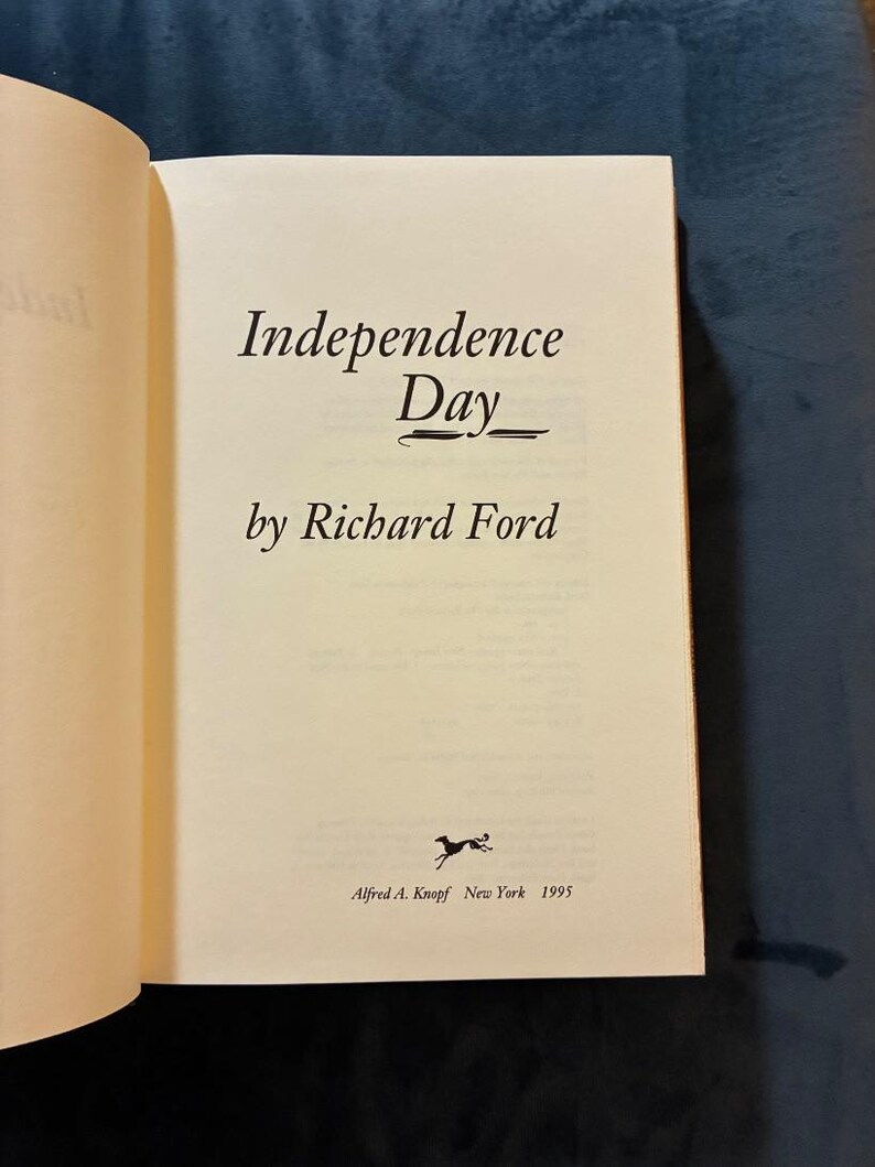 Independence Day by Richard Ford First Edition Second Printing Near Fine/Very Good Hardcover image 5