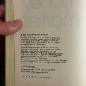 El mercado monetario (Edición revisada) de Marcia Stigum, 1983, edición Dow Jones-Irwin, segunda impresión, casi perfecto/muy bueno. imagen 3