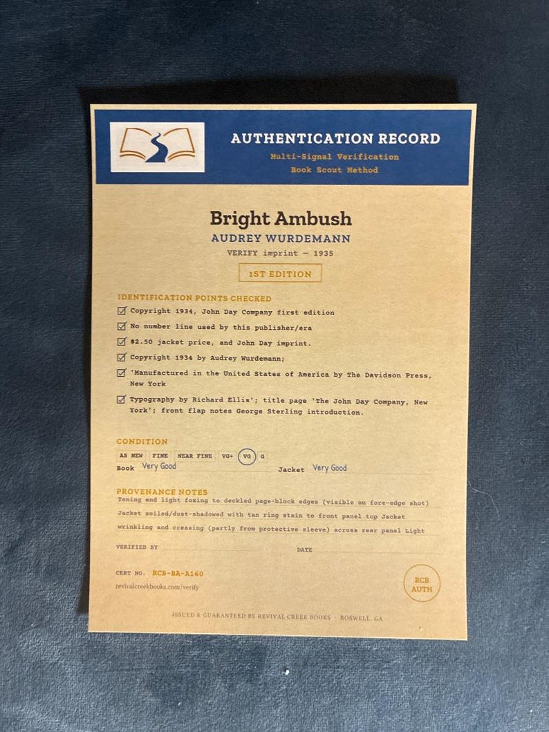Bright Ambush van Audrey Wurdemann, 1e editie, 1e druk, winnaar van de Pulitzerprijs voor poëzie. afbeelding 2