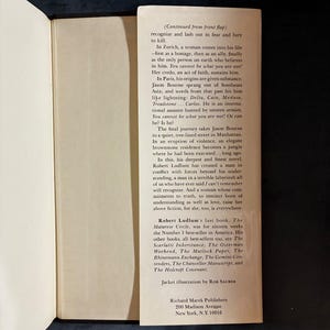 The Bourne Identity by Robert Ludlum 1980 First Edition Near Fine/Very Good image 6