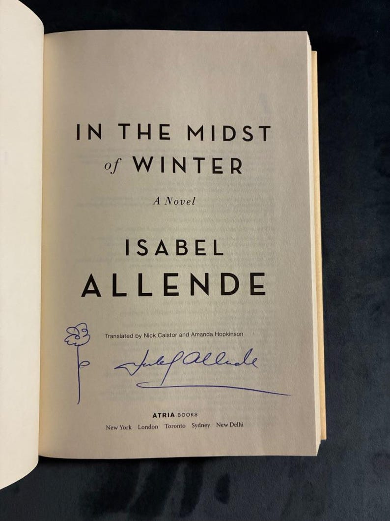 In the Midst of Winter by Isabel Allende Signed First Edition First Printing Fine/Very Good Hardcover image 3