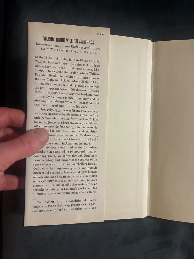 Talking About William Faulkner by Sally Wolff Signed 1996 First Edition first printing image 2