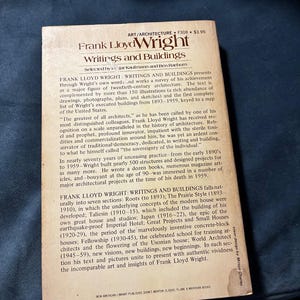Frank Lloyd Wright: Skrifter och byggnader (utvald av Kaufmann & Raeburn) Pocketbok bild 2